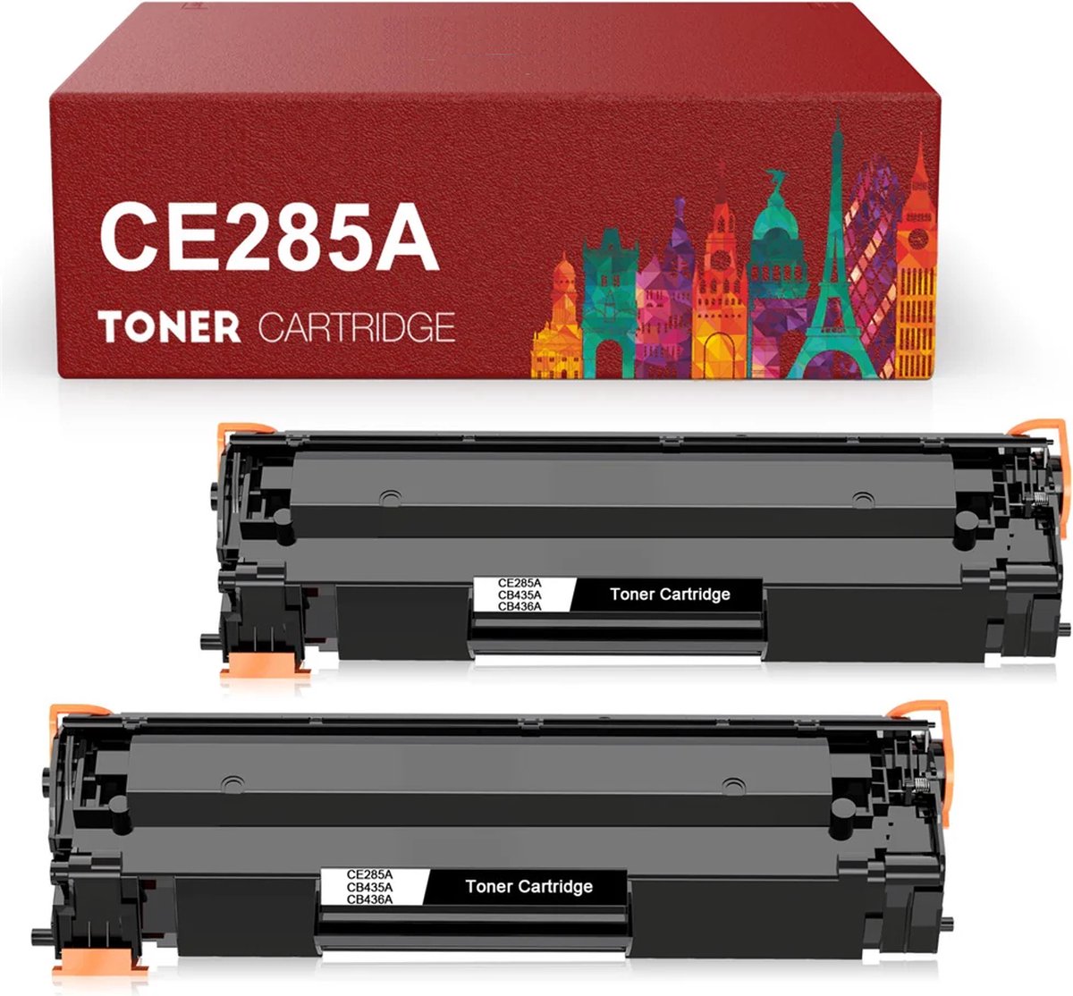 Image of 2-pack Geschikt voor HP 85A / CE-285A Toner cartridge Zwart - 1600 pagina's - Geschikt voor HP LaserJet Pro P1102W - P1102 - M1212NF - M1132 MFP - M1217NFW - M1212 - M1132 - M1210 - M1210 - P1109
