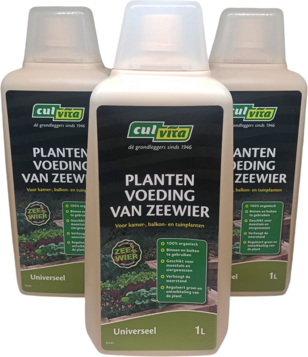 Zeewier Vloeibare Plantenvoeding 3 Liter – 100% Plantaardige Bladvoeding voor Sterkere en Gezondere Planten – Hoog in Natuurlijke Groeistoffen en Sporenelementen