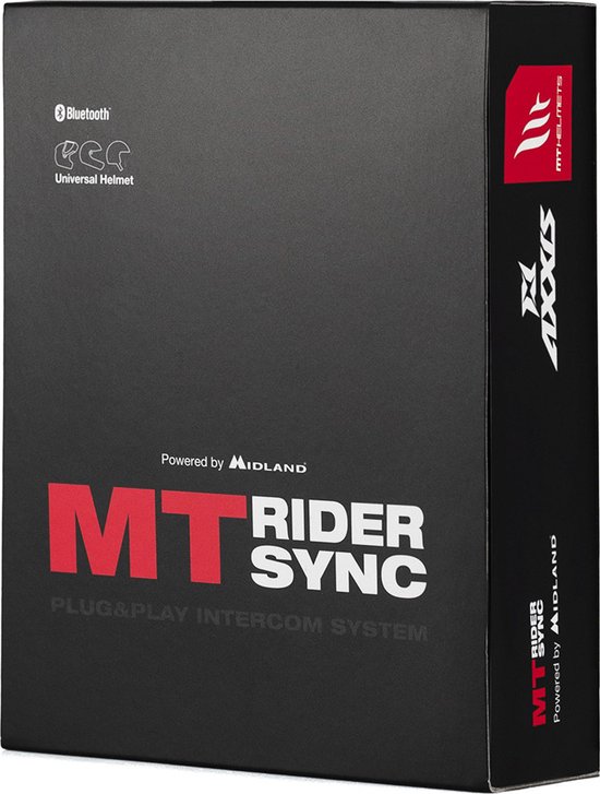 MT / AXXIS Rider Sync intercom - Bluetooth motorhelm communicatie systeem van Midland