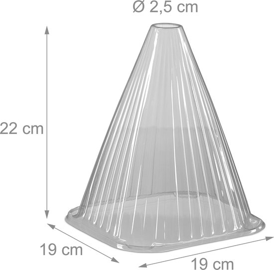 Chapeau végétal Relaxdays - lot de 10 - contre les escargots - 22x19x19 cm - plastique - gris
