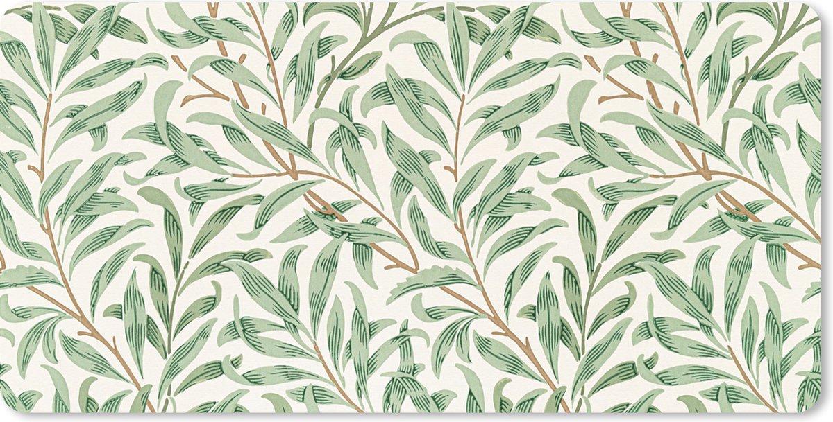 Muismat XXL 90x45 cm - Bureau onderlegger - Bureau mat Vintage - Jungle - Bladeren - Natuur - Bureaumat - Gaming mousepad xl - Bureaulegger groot - Computer deskmat