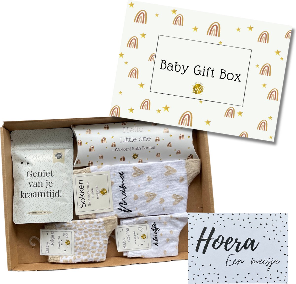 Goedkoopste Hoera een meisje-kraamkado-baby cadeau-zwangerschap