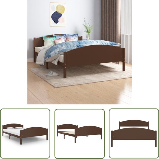 Tweepersoons - 180 cm - Zonder matras - Grenenhout - VidaXL.nl