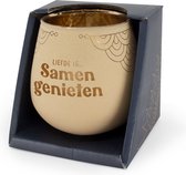 Bol.com Sfeerlichthouder - Liefde is... samen genieten - Glas aanbieding