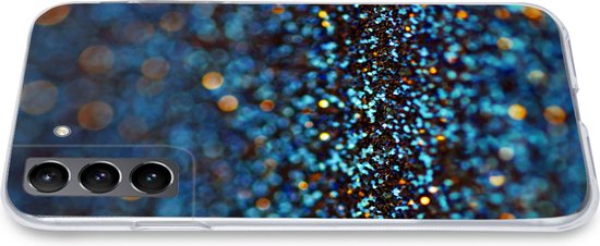 Coque Samsung Galaxy S21 - Fond délavé paillettes colorées - Siliconen - Noël - Cadeaux - Cadeaux chaussures