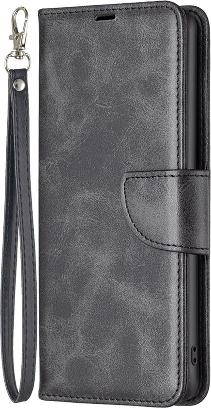 Coque Samsung Galaxy A54 - Étui portefeuille MobyDefend avec cordon - Zwart - Coque pour téléphone portable - Coque adaptée pour : Samsung Galaxy A54