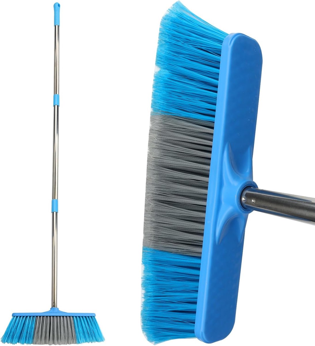 Goedkoopste Lange steel heavy duty bezem - stijve haren voor tuin, keuken, garage en bestrating reiniging