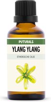 Puturals Ylang Ylang Olie 100% Biologisch - 50ml - Puur en Vegan - Ylang Ylang Etherische Olie voor Huid, Haar en Aromatherapie