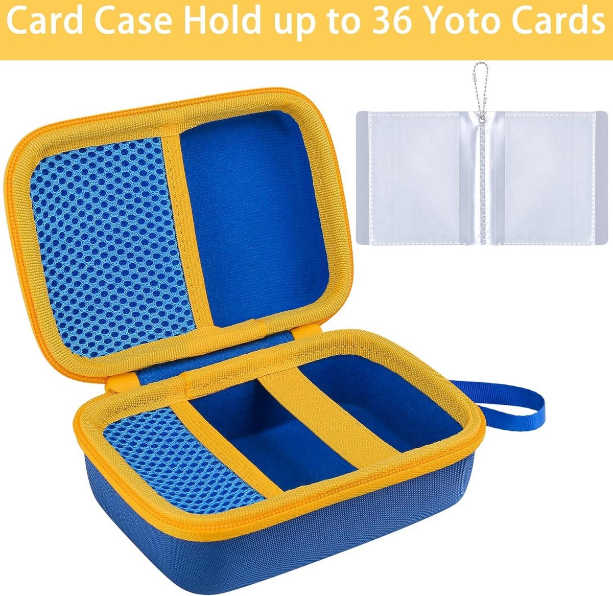 Porte-Cartes Yoto 80 Poches Avec Fermeture Éclair – Étui De Rangement XXL Pour Cartes Yoto, Mini Livres Audio & Cartes – Dragonne Incluse