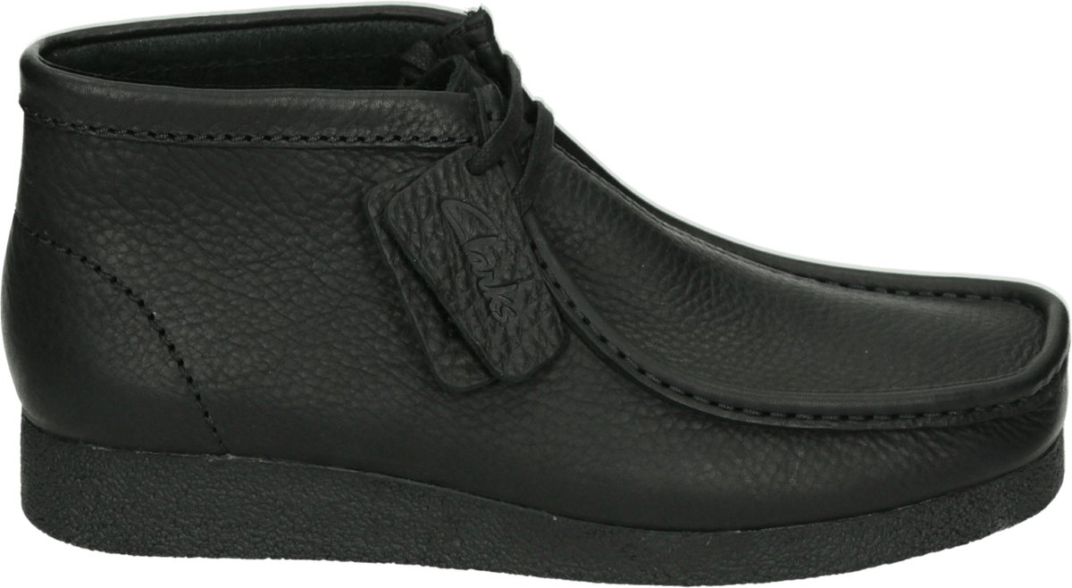 CLARKS WallabeeEVO BT Heren Veterschoenen - Leer - Zwart