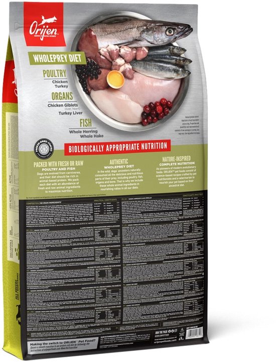 Orijen Whole Prey Senior Dog - Kip & Dinde - Nourriture pour chiens - 11,4 kg