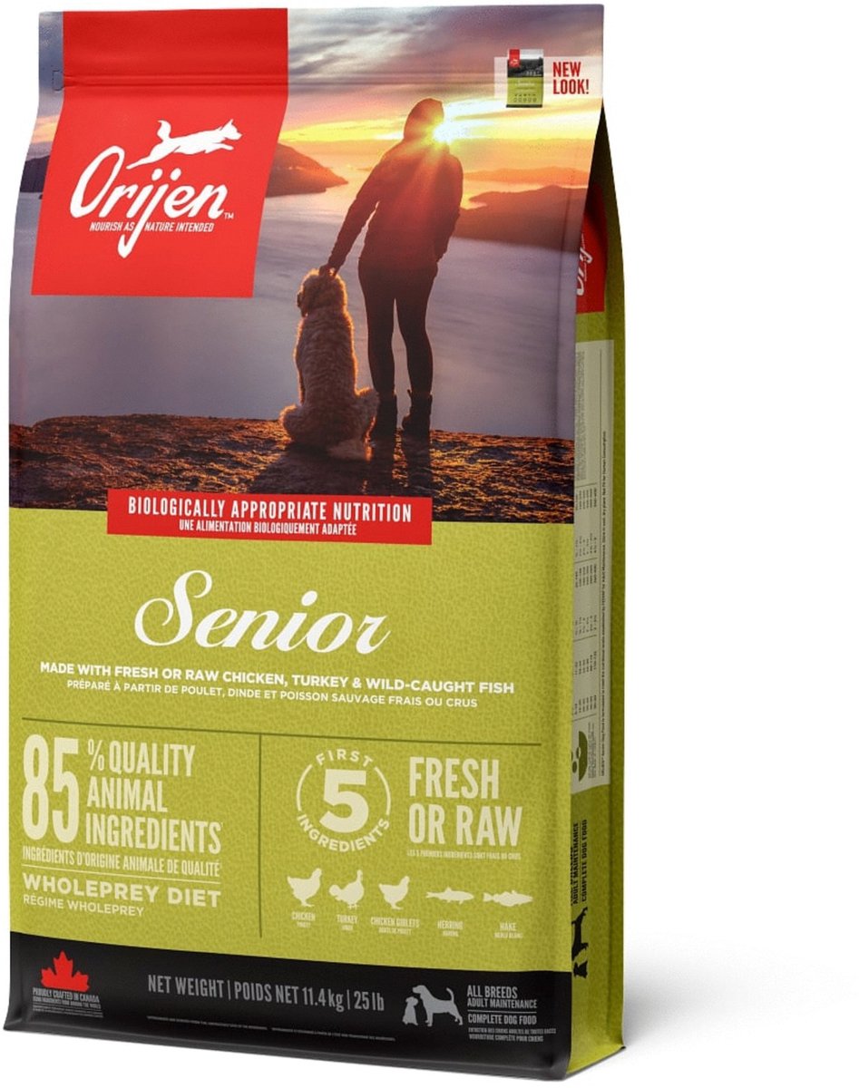 Orijen Whole Prey Senior Dog - Kip & Kalkoen - Hondenvoer - 11.4 kg