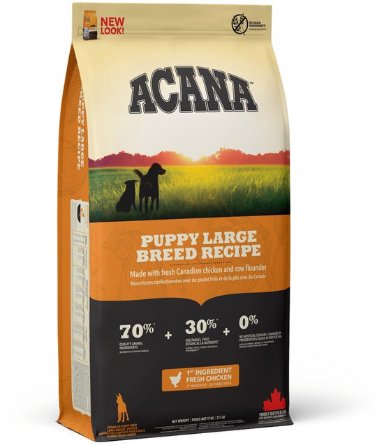 Acana Heritage Puppy Large Breed - Hondenvoer - Kip Kalkoen 17 kg