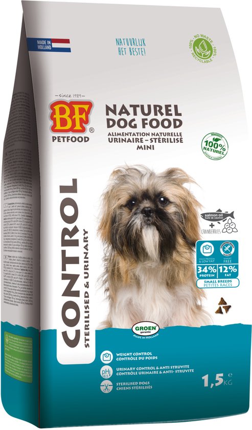 Bf Control Small Breed - Hondenvoer - Kip Rund Erwt 1.5 kg