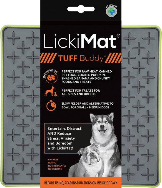 Lickimat Buddy Tuff - voermat voor natvoer en brokjes - slow feeder