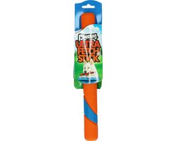 Chuckit! Ultra Fetch Stick - Hondenspeelgoed - Apporteerspeelgoed - Zacht voor het gebit - Duurzaam - 28 x Ø3 cm - Oranje/Blauw