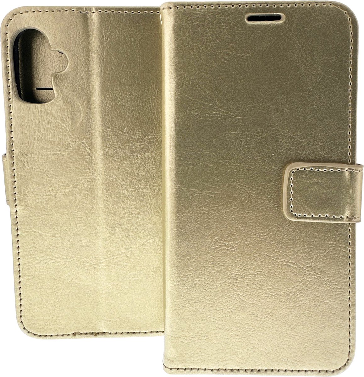 Bookcase Geschikt voor: Apple iPhone 16 - Goud - portemonnee hoesje - ZT Accessoires