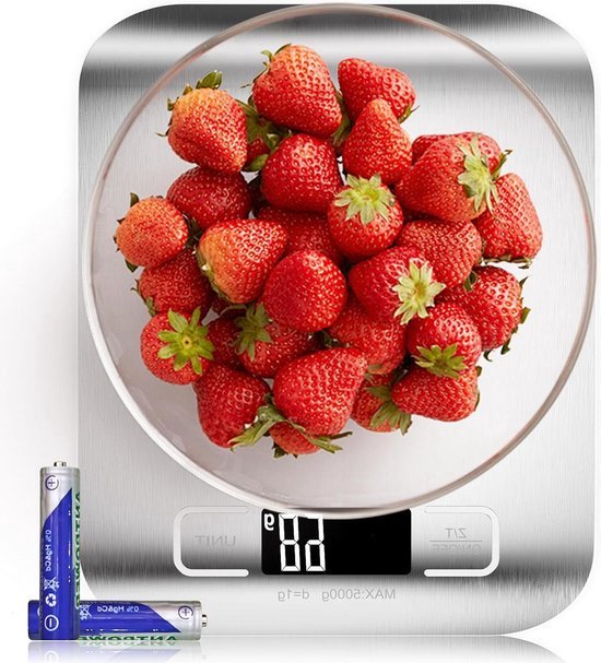 YYQ Elektronische keukenweegschaal, digitaal, 10 kg/1 g, hoge precisie