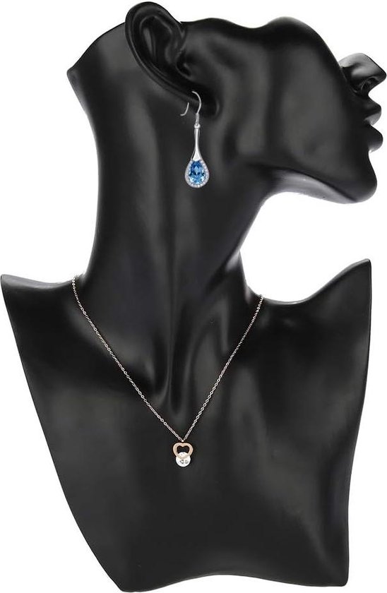 Sieradenstandaard Black Velvet Ketting Display Portret Hals voor Ketting Display Stand Model Sieraden Buste Display Houder voor Verkoop en Shows