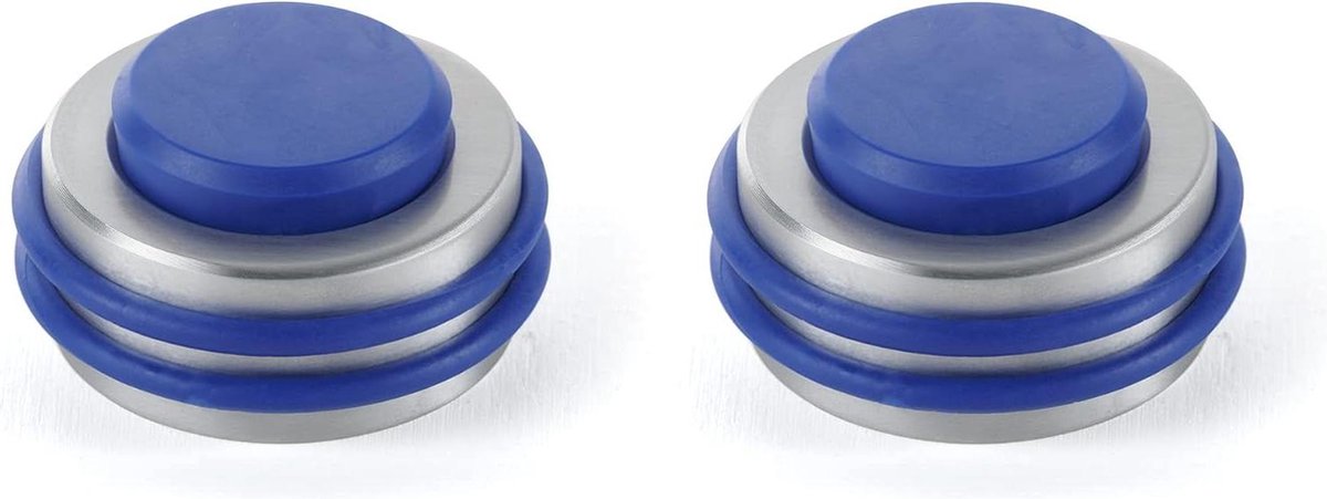 Zelfklevende deurstoppers van rubber - Groot blauw - Gesatineerde ondergrond