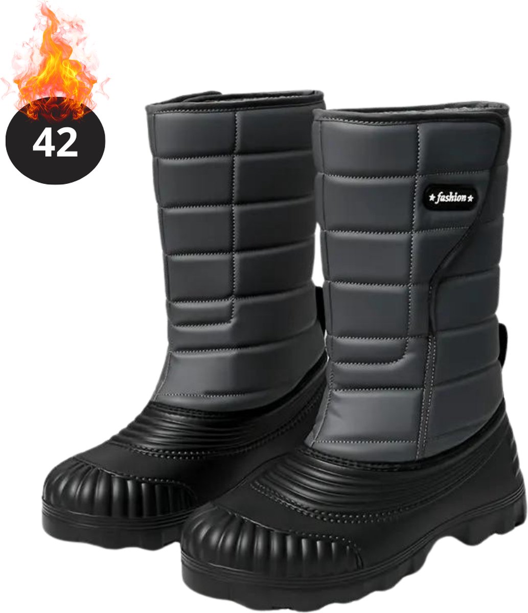Bovista Snowboots Sneeuwschoenen Sneeuwboots Heren Wintersport Ski Skischoenen – 42 Antislip Winter Grijs