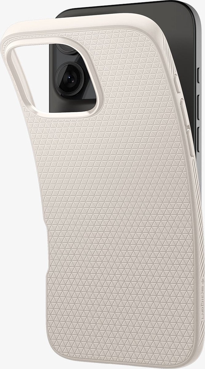Spigen Liquid Air TPU Hoesje iPhone 16 Pro Max Mat Flexibel Anti-Schok Back Cover Titanium - Afbeelding 4