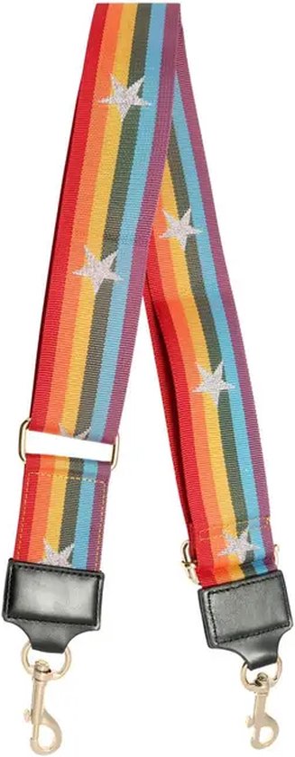 Bag Strap Rainbow - Rainbow - Star - Star - Bagstrap - Sangle de sac - Bandoulière - Ajustable - Imprimé - Boucle dorée