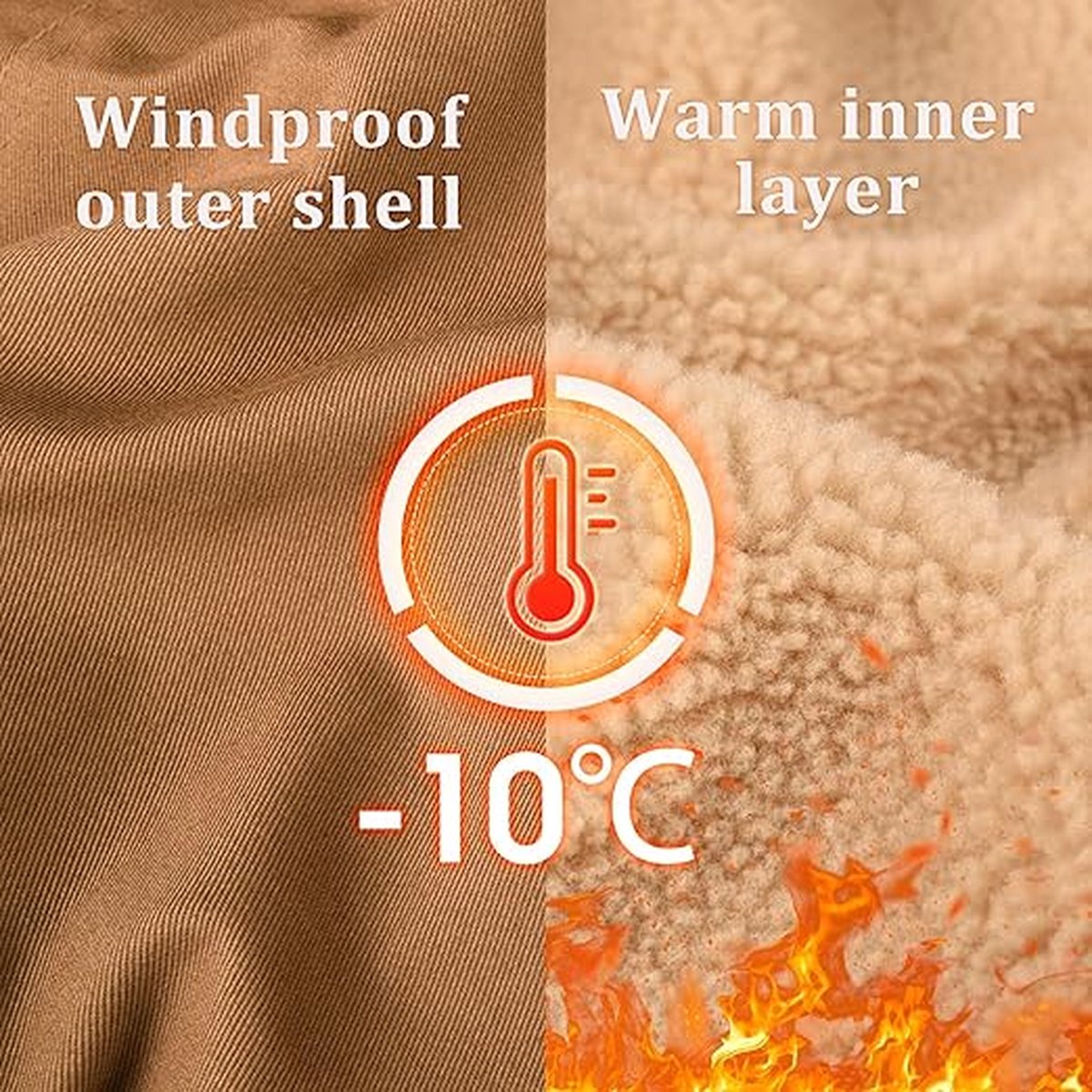 Generisch Winterjas voor heren, geruit, fleecejack, warm, flanellen jas
