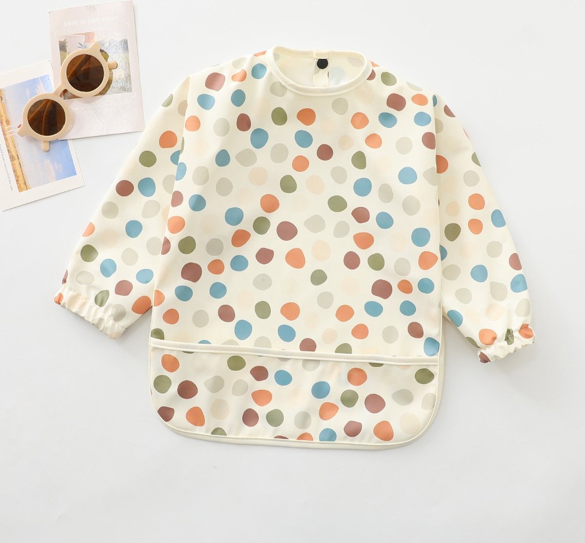 Goedkoopste Nieuwe collectie Kinderschort met lange mouwen - Waterproof slab - Schilderen - Eten - Knutselen - 6 maanden tot 4 jaar - Stippen