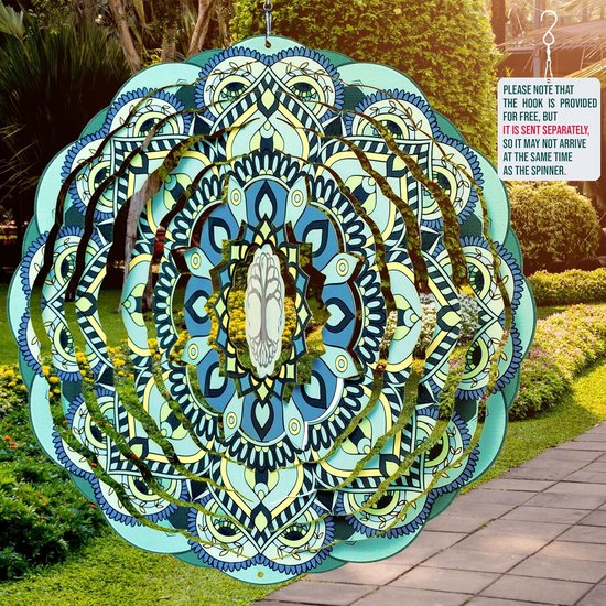 Metalen Windspinner Voor Tuin – 3D Vlinderdesign, Roestvrij Staal, 30x30 Cm, Met Ophanghaak, Kleurrijk En Duurzaam