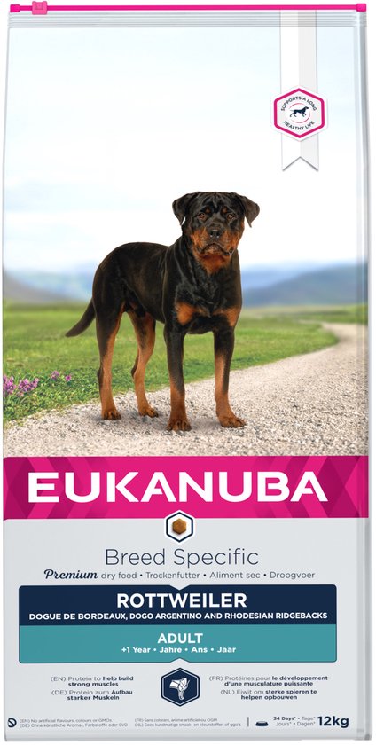 Eukanuba Dog Adult - Rottweiler - Chicken - 12 kg