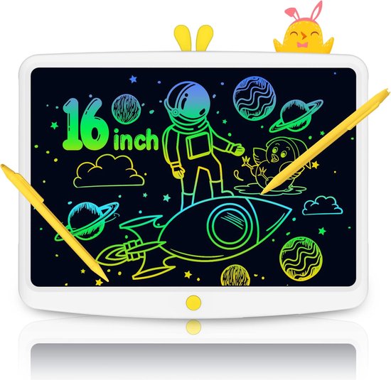 Led-tekenbord, 16 inch (40,6 cm), oplaadbaar, droog afwisbaar, neon kunstbord met 7 kleurmodi, notitiebord, speelgoed, creatief cadeau voor kinderen, meisjes en jongeren