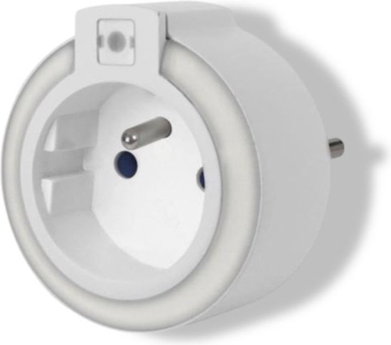Perel Led-nachtlampje met stopcontact en schemersensor, automatische inschakeling als het donker wordt, een kleur: witte led, ideaal voor woonkamer, slaapkamer, kinderkamer, gang, penaarde van Merkloos — afbeelding 4