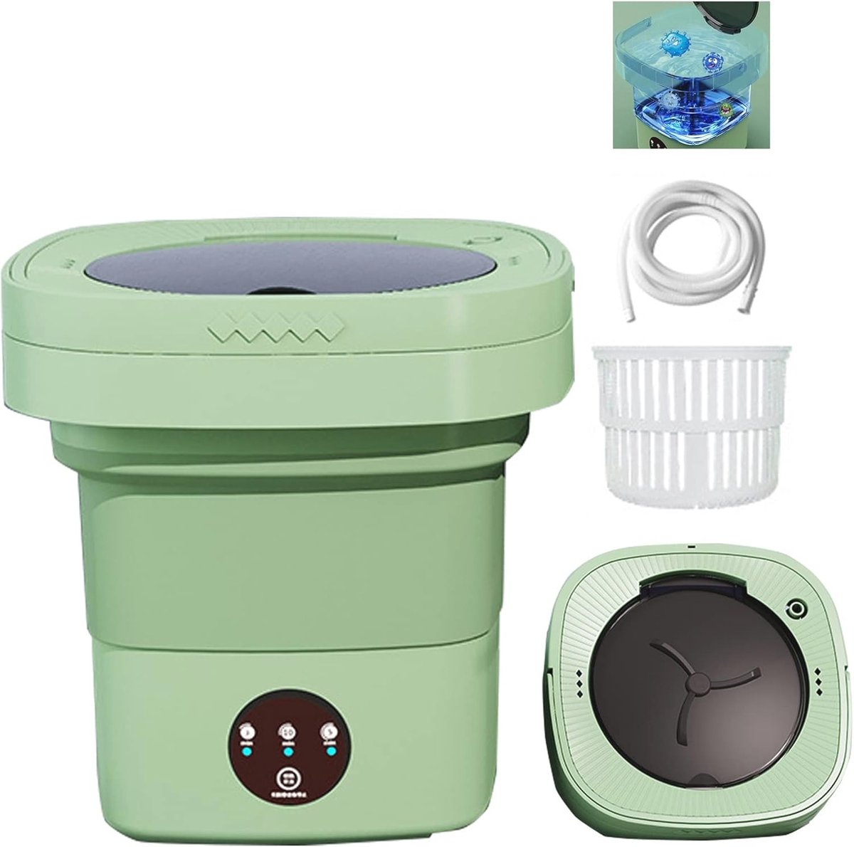 Opvouwbare Mini Wasmachine met Sterilisatie - Draagbare Wasmachine voor Babykleding en Ondergoed