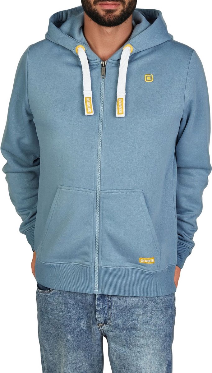 riverso Heren Sweatjack RIVNoah regular fit Blauw L Volwassenen Hoodiejacket - Sweatvest