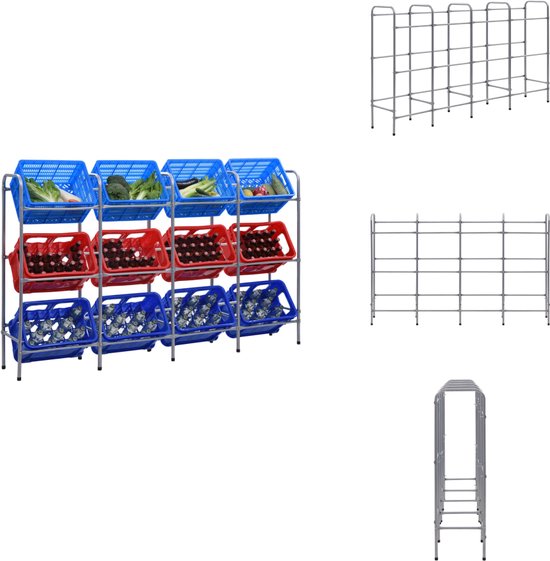 vidaXL Opbergrek - Opbergrekken - Rek - Rekken - Opbergrek voor 12 ...