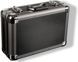 Perel Opbergkoffer, gereedschapskoffer, transportkoffer, koffer leeg, plukschuim, noppenschuim, gereedschapshouders, sleutelslot, afsluitbaar 2 sleutels, aluminium, grijs, 430 x 300 x 150 mm