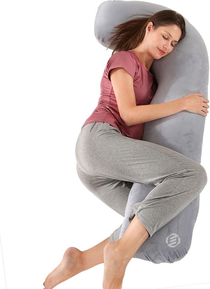 Goedkoopste Equivera Zijslaapkussen Volwassenen - Zijslaapkussen - Lichaamskussen Zijslaper - Zijslaap Kussen Volwassenen - Zwangerschapskussen - Voedingskussen - Borstvoedingskussen - Body Pillow - Voor een comfortabele nachtrust!