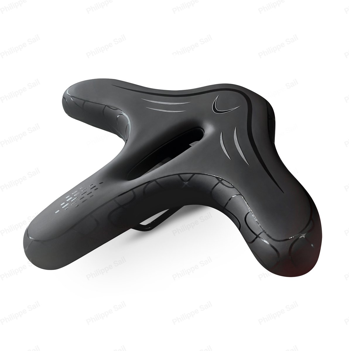 Fietszadel Flysaddle PS - zadel voor racefietsen, spinning fietsen, ATB, mountainbike - fiets zadel tegen zadelpijn - innovatief, ontlast zitbotten, fiets zonder pijn!