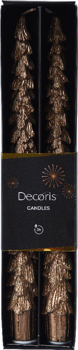 Dinerkaars wax d2.2h25 cm gember 2st kerst