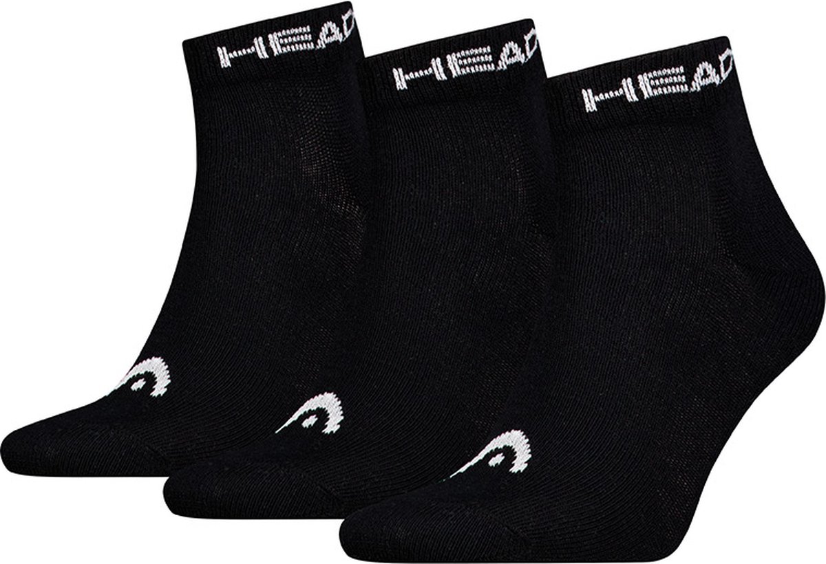 HEAD unisex 3P quartersokken elements zwart