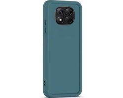 Hoesje geschikt voor Xiaomi Redmi Note 14 Pro 4G / 14 Pro 5G / 14 Pro Plus 5G / Poco X7 - Versterkte randen - Bescherming Camera & Scherm - Matte Design Teal Groen