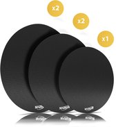NAZROM® Inductie Beschermer – 5x Stijlvolle Set Panbeschermers Voor Kookplaat – Inductie Mat, Afdekplaat Voor Elk Formaat Inductie Kookplaat En Kookzone - Compatibel Met Elke Temperatuur - Geschikt voor Booster Functie - Verbeterde Versie - Zwart