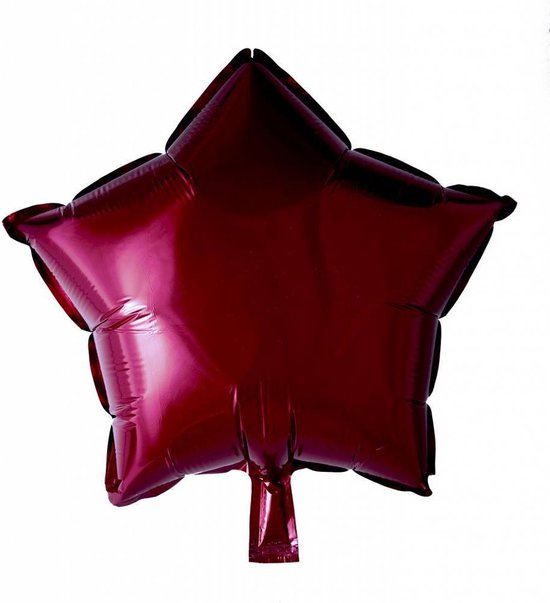 Helium Ballon Ster Bordeaux Rood 46cm leeg