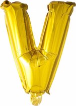Wefiesta Folieballon Letter V 102 Cm Goud