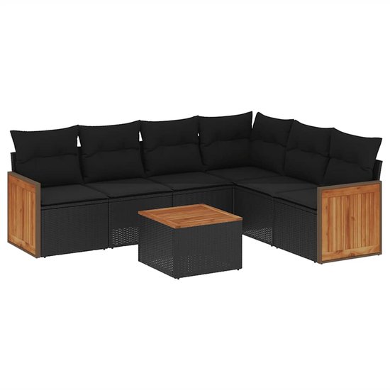 vidaXL-7-delige-Loungeset-met-kussens-poly-rattan-zwart