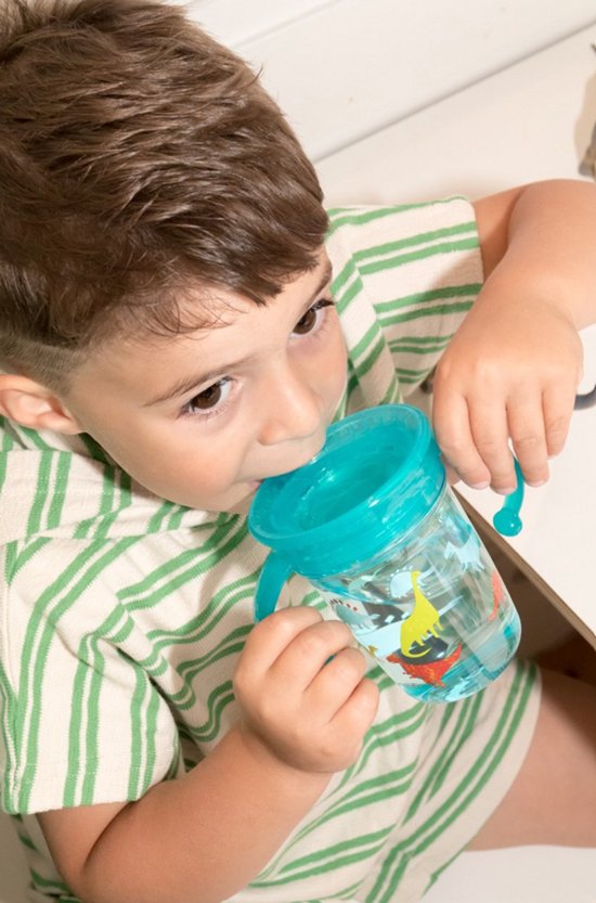Nûby - Drinkbeker - 360° Wonder cup met handvatten in Tritan™ - Aqua - 240ml - 6m+ van Nûby — afbeelding 5