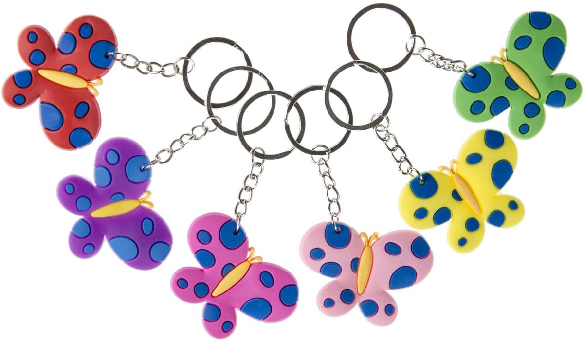 Duckiez Sleutelhanger Vlinder - 48 stuks