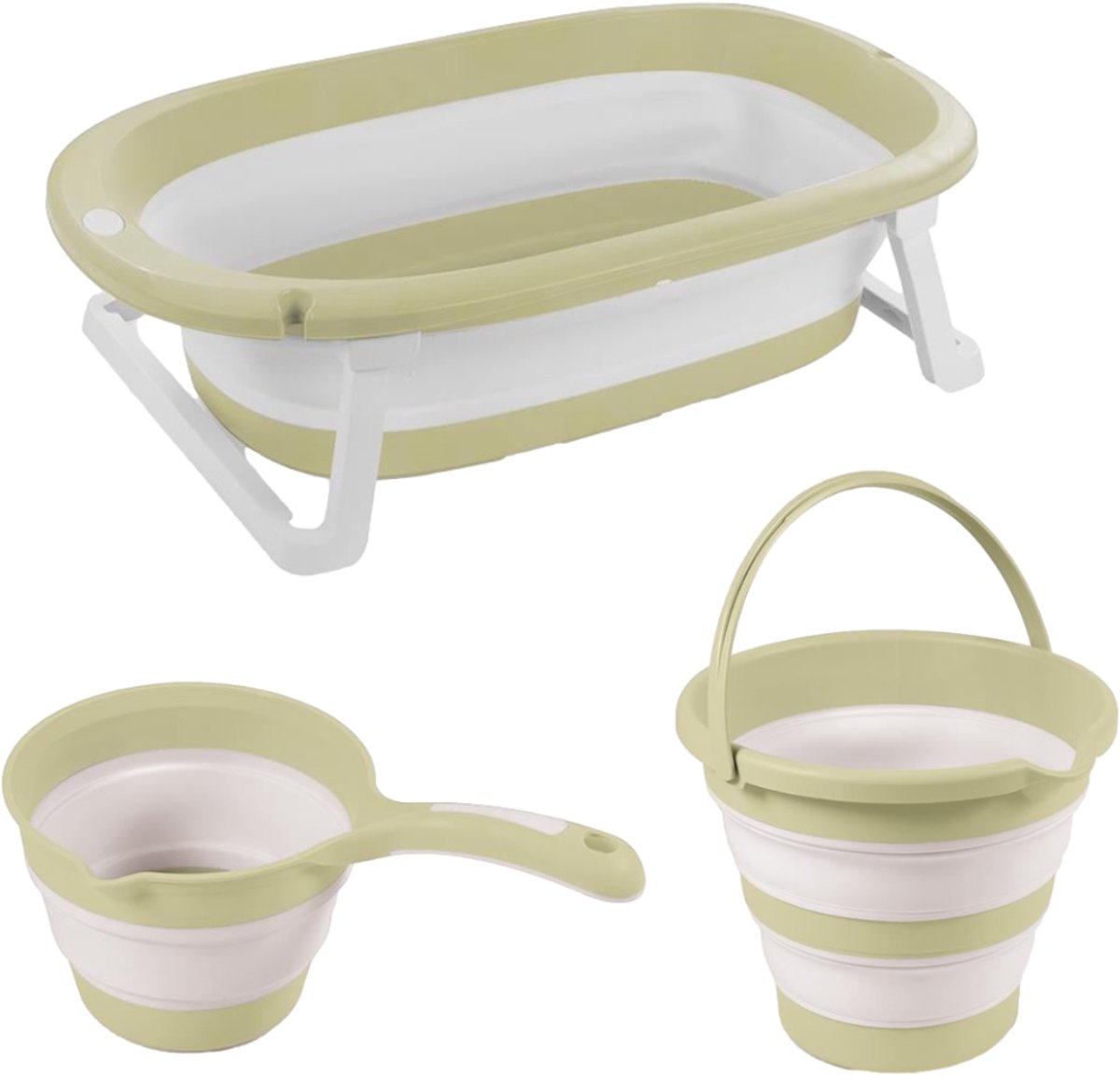 Dolu Eco Groen 3-delige Opvouwbare Badset 7272