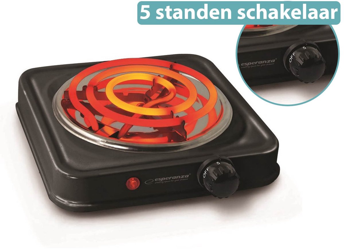 Esperanza Elektrische Kookplaat EKH012K Thermisch Enkel Etna